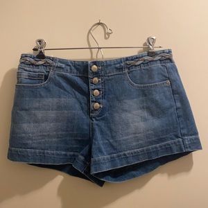 Free People denim shorts